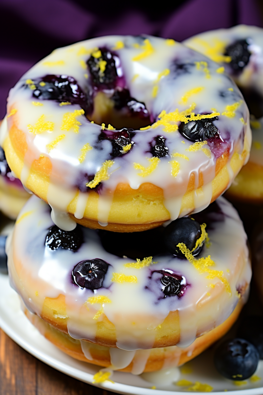 Lemon Blueberry Donuts