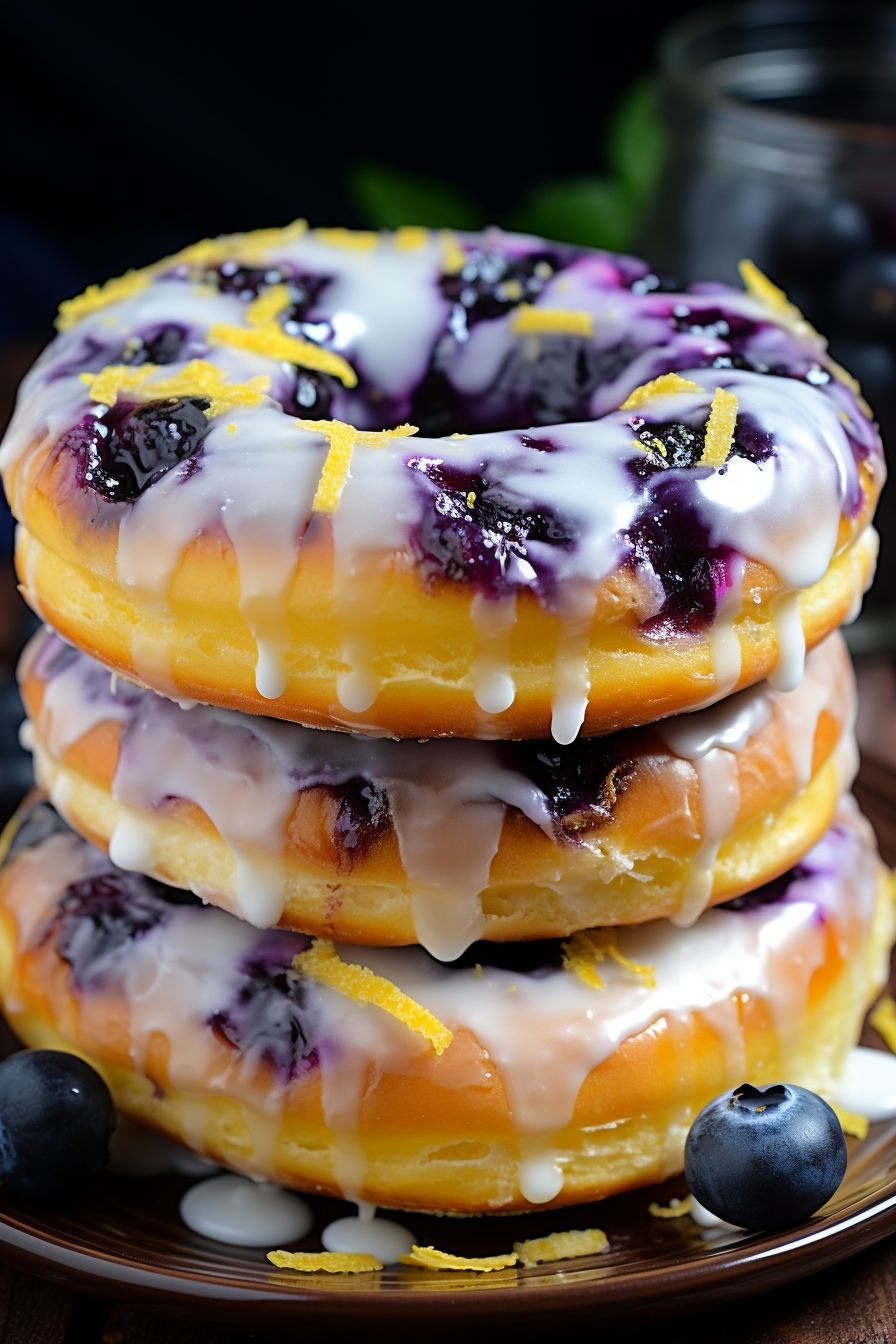 Lemon Blueberry Donuts