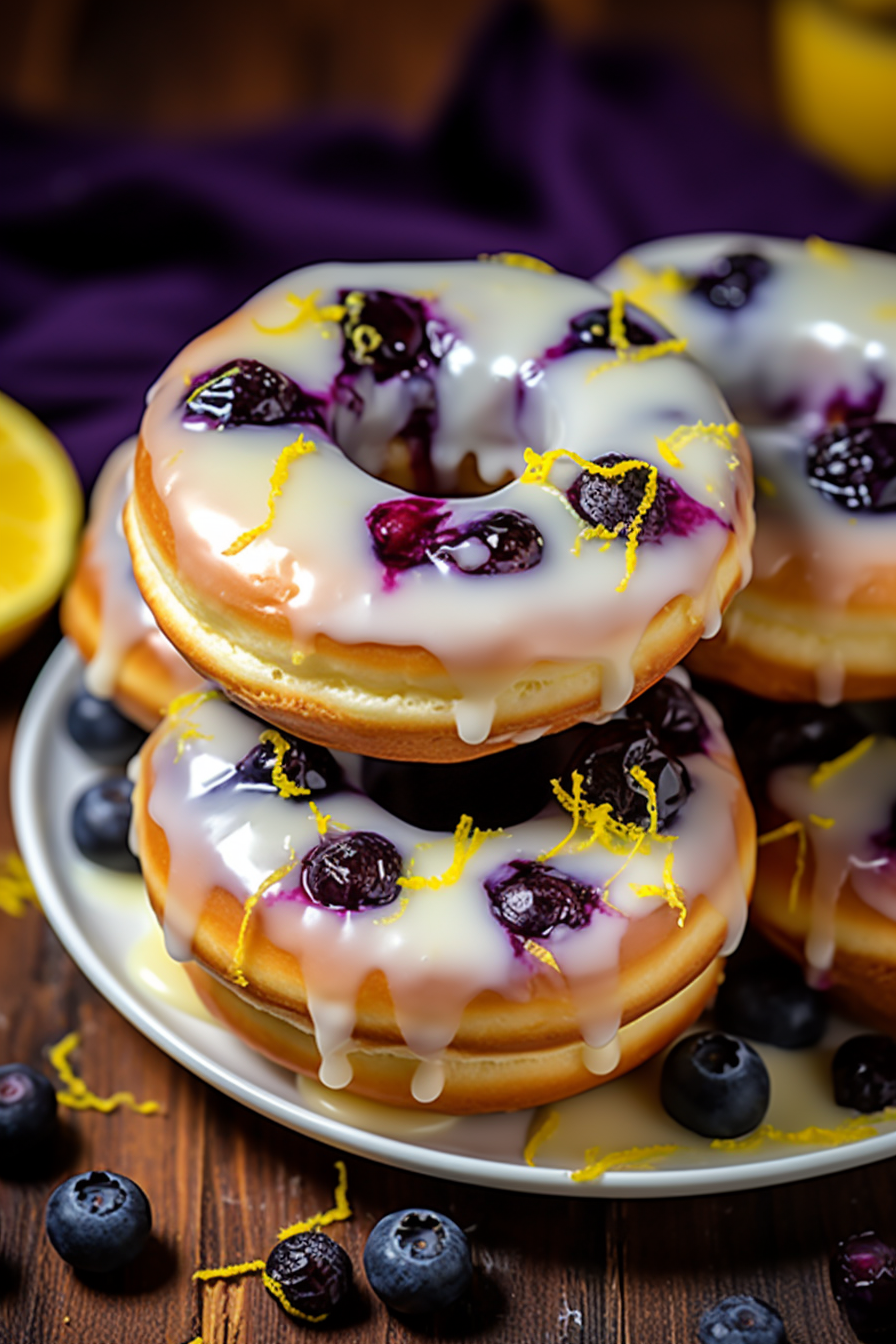 Lemon Blueberry Donuts