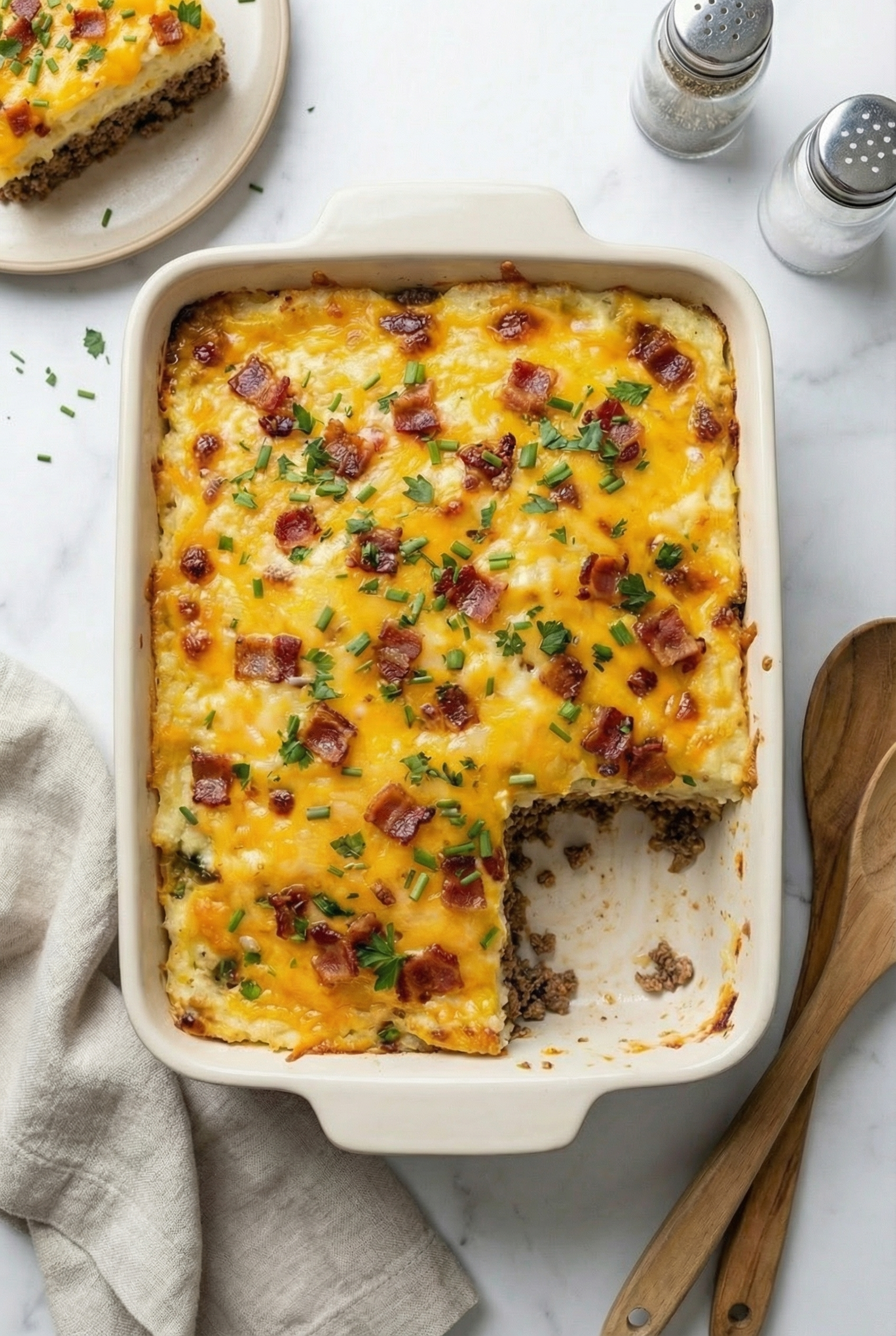 Loaded Potato and Meatloaf Casserole
