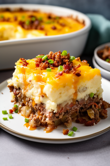 Loaded Potato and Meatloaf Casserole - That Oven Feelin