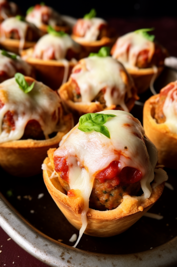 Meatball Sub Cupcakes - That Oven Feelin