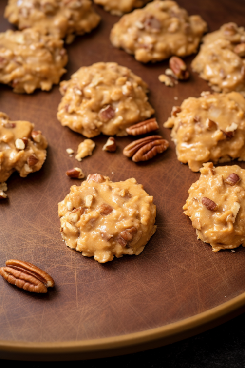 No Bake Coconut Pecan Praline Cookies That Oven Feelin