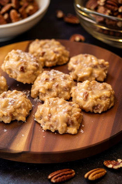 No-Bake Coconut Pecan Praline Cookies - That Oven Feelin