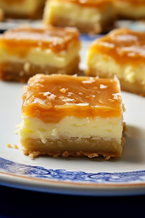 Ooey Gooey Salted Caramel Butter Cake Bars - That Oven Feelin