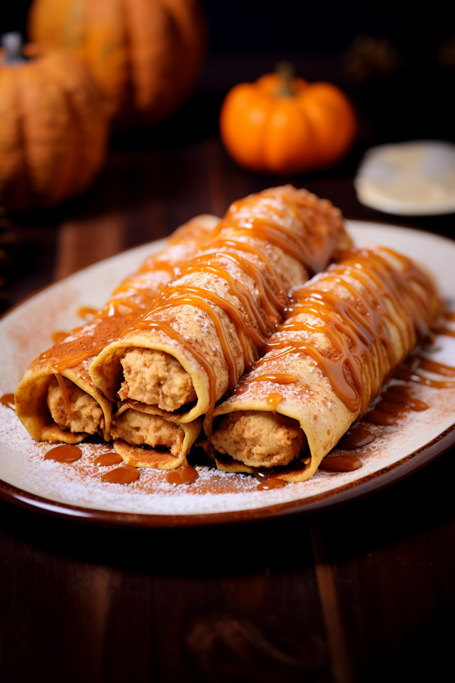 Pumpkin Pie Cheesecake Enchiladas