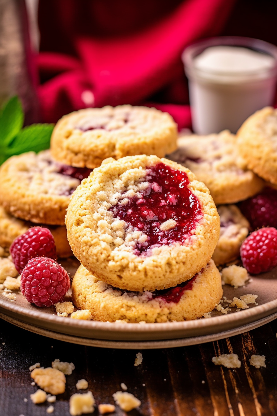 Raspberry Crumble Cookies