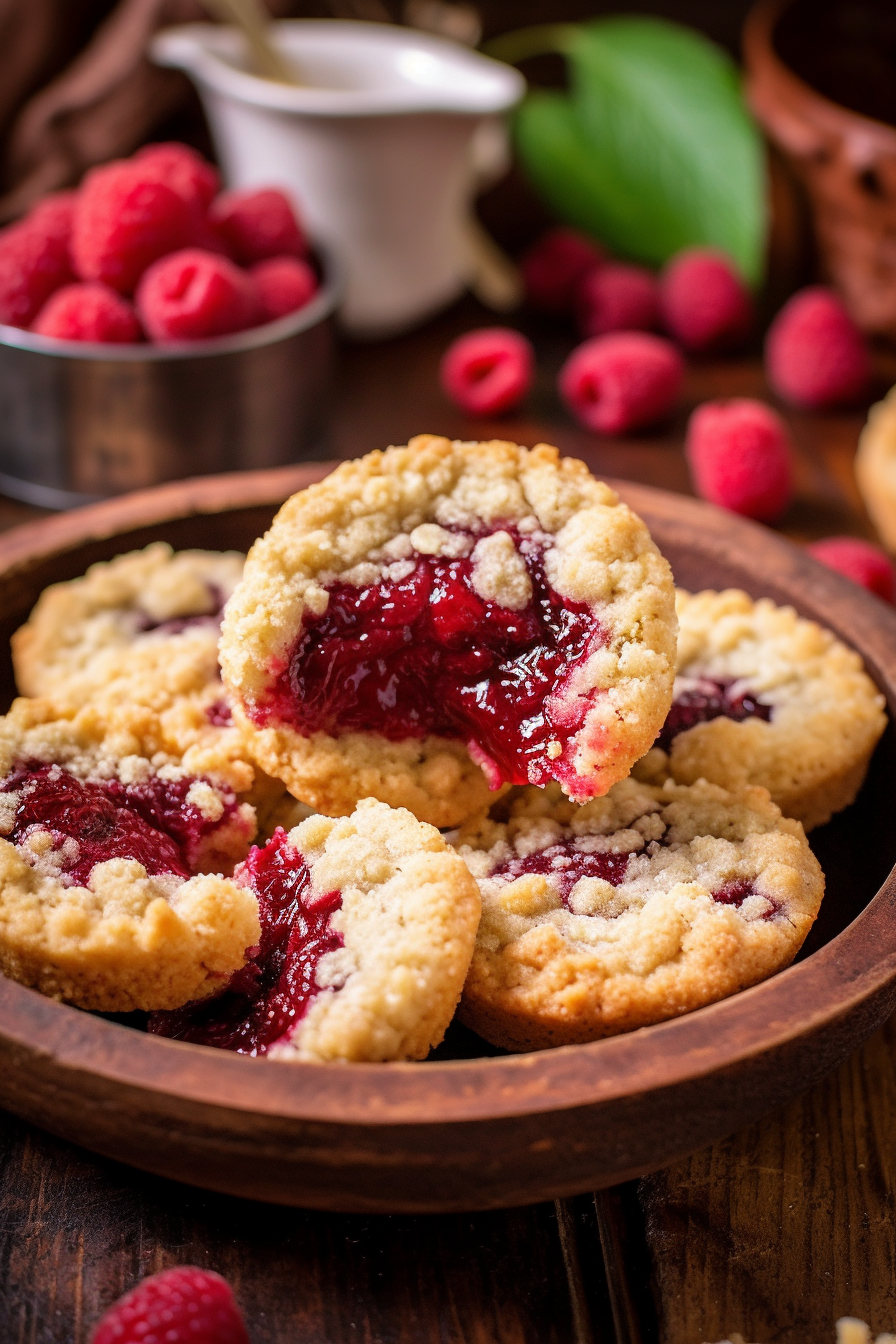 Raspberry Crumble Cookies