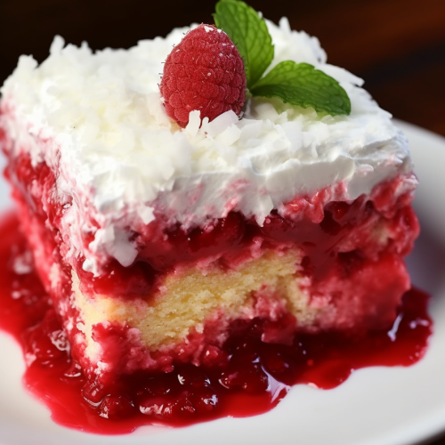 Raspberry Zinger Poke Cake