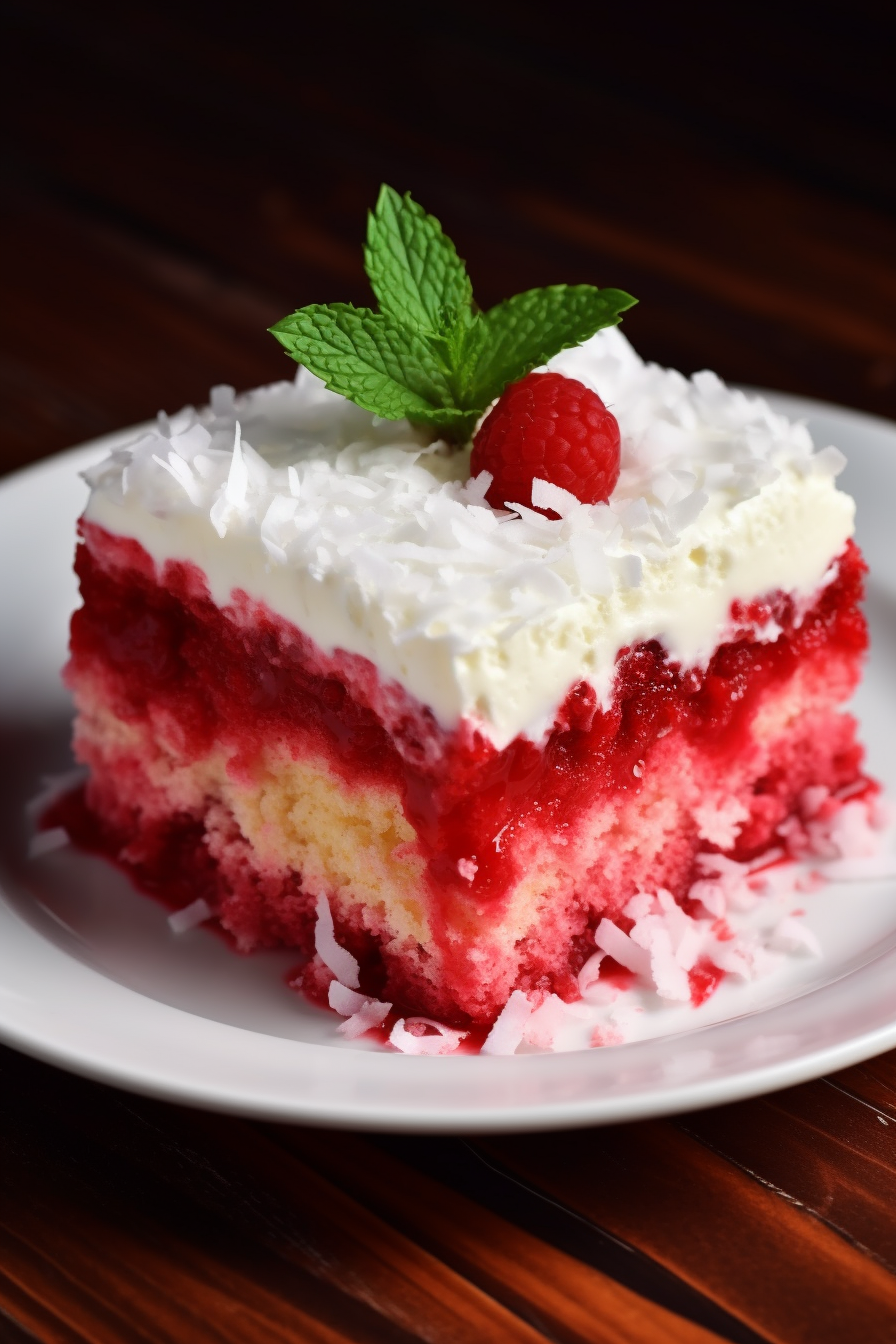 Raspberry Zinger Poke Cake