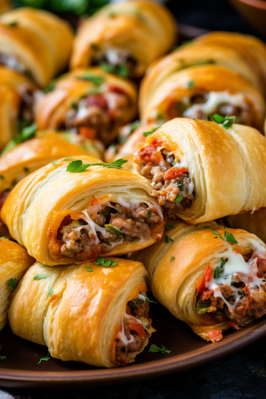 Rotel Sausage & Cream Cheese Crescents