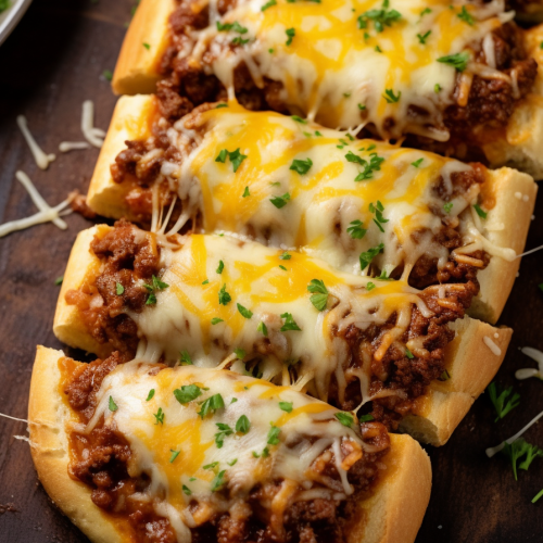 Sloppy Joe Garlic Bread