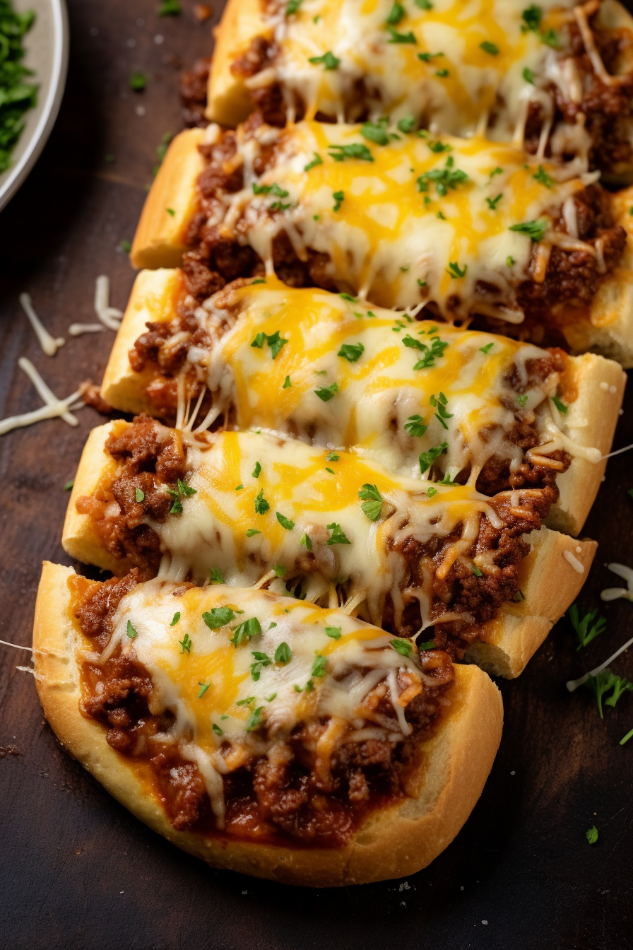 Sloppy Joe Garlic Bread