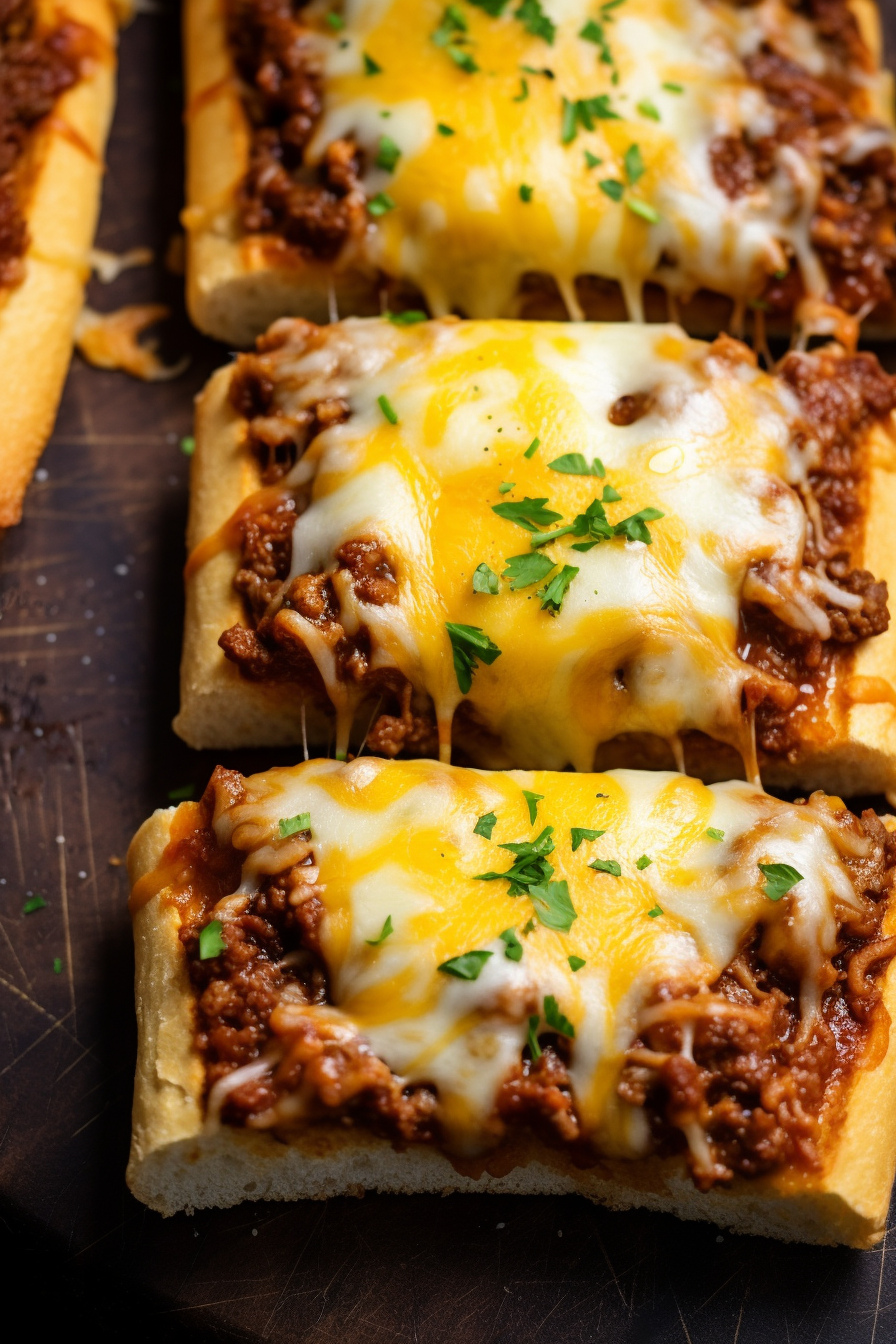 Sloppy Joe Garlic Bread