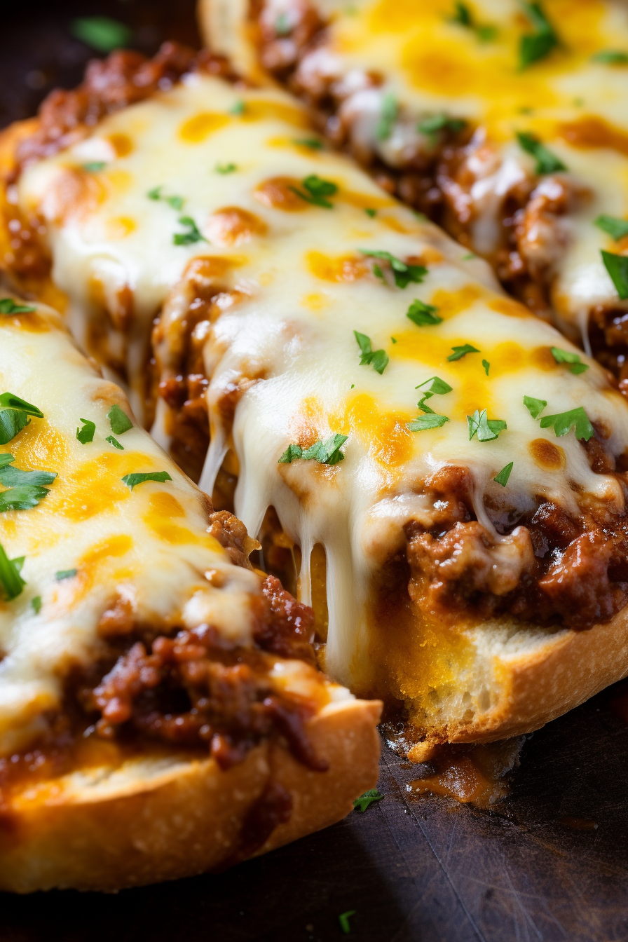 Sloppy Joe Garlic Bread