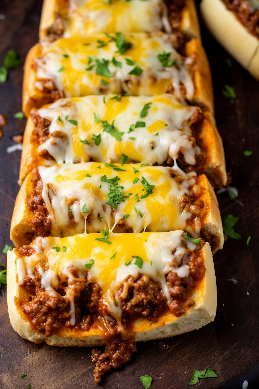 Sloppy Joe Garlic Bread