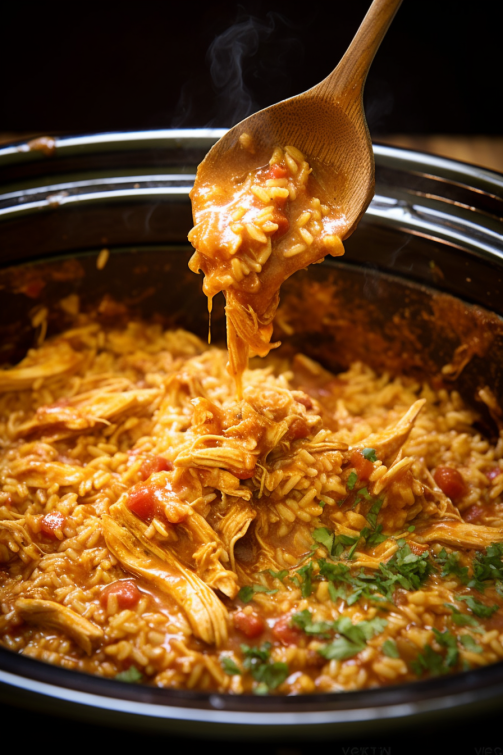 Slow Cooker Taco Chicken & Rice That Oven Feelin