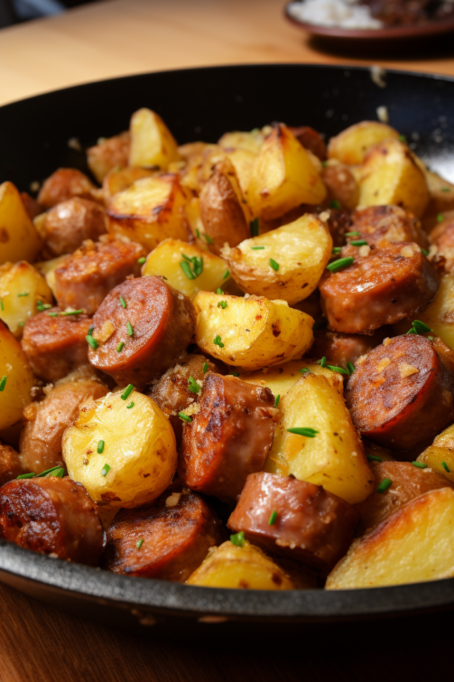 Southern Fried Potatoes & Sausage - That Oven Feelin