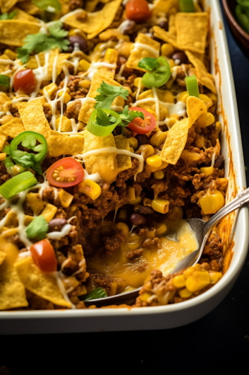 Walking Taco Casserole - That Oven Feelin