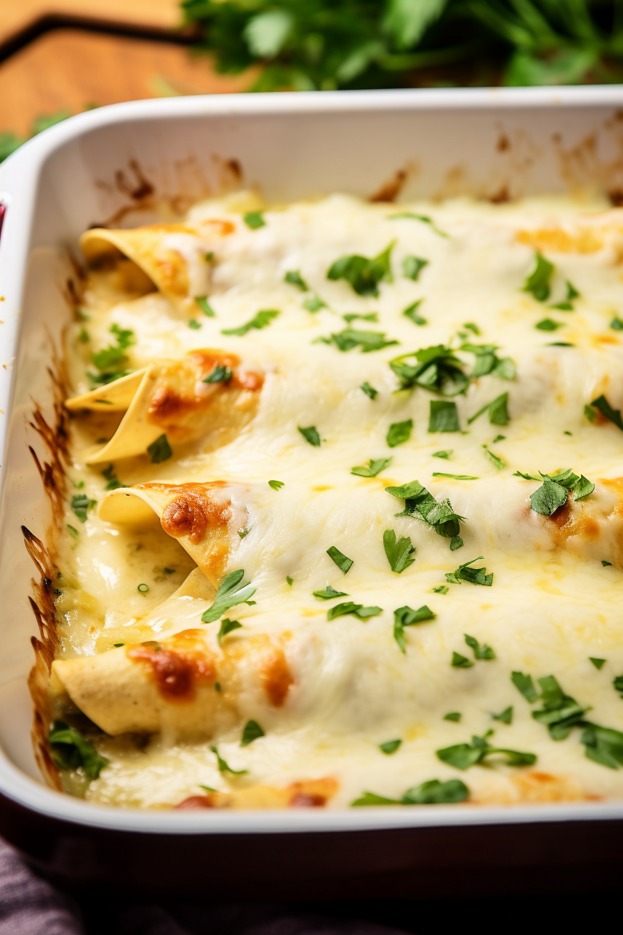 White Chicken Enchiladas - That Oven Feelin