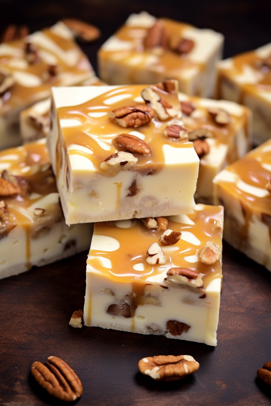 White Chocolate Caramel Pecan Fudge