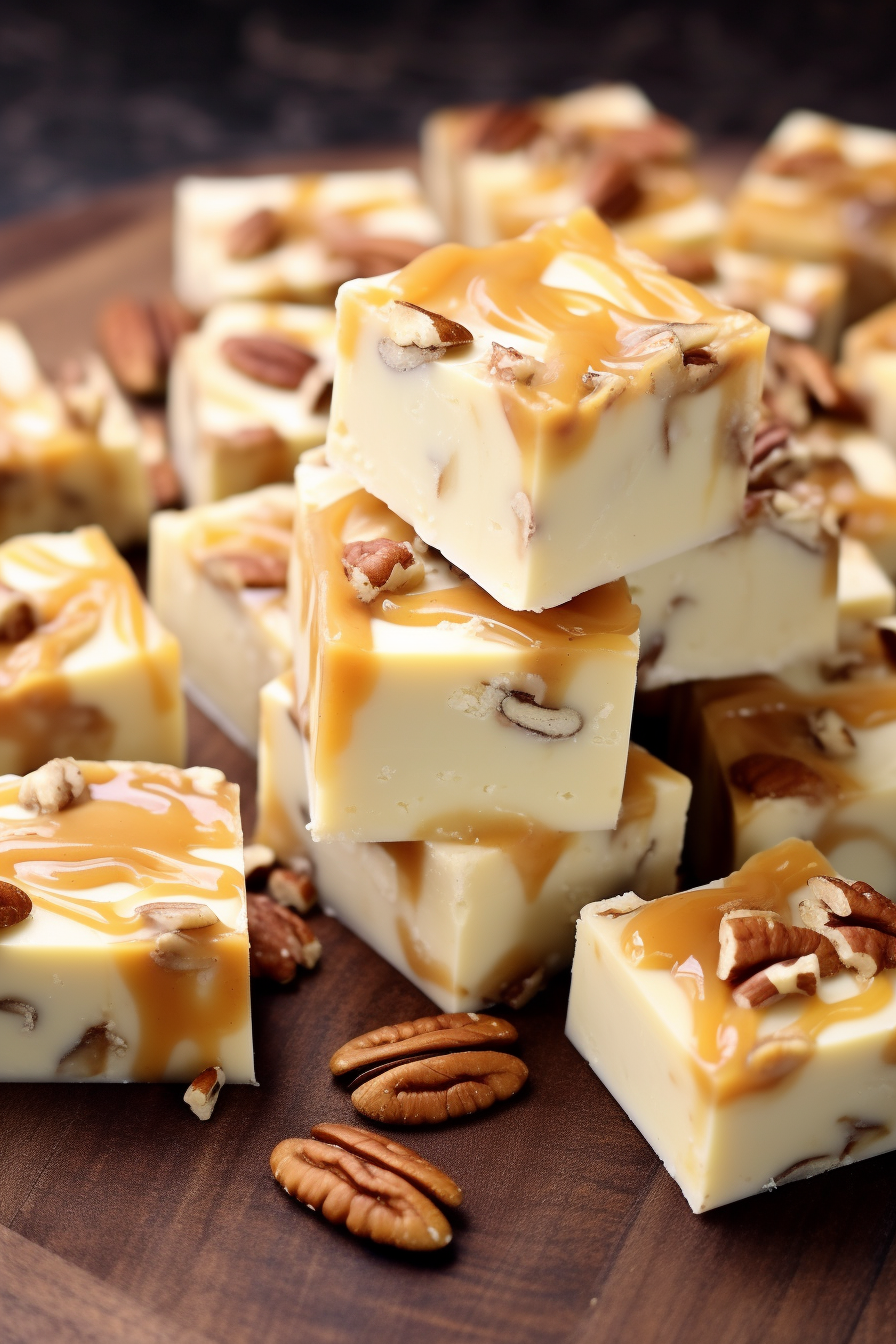 White Chocolate Caramel Pecan Fudge