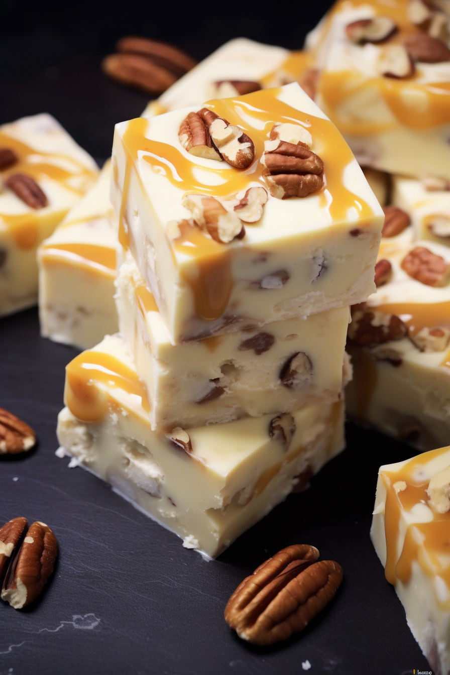 White Chocolate Caramel Pecan Fudge