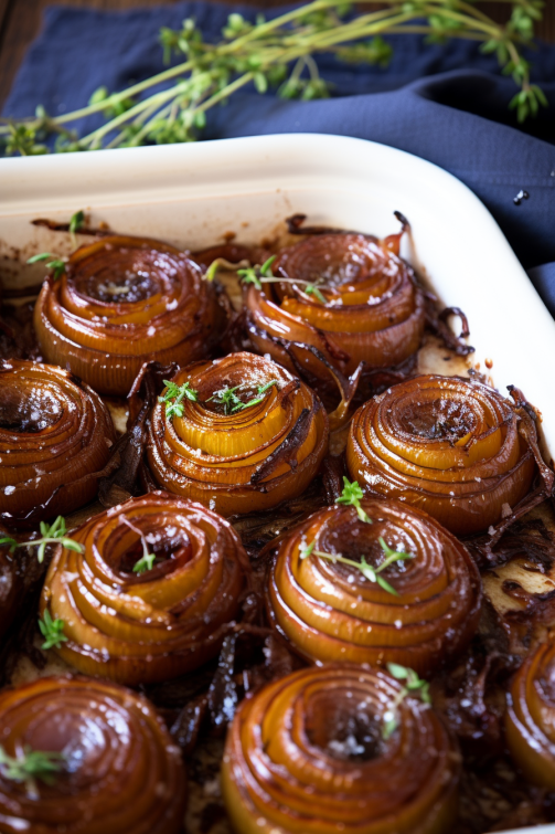 Balsamic Roasted Onions - That Oven Feelin