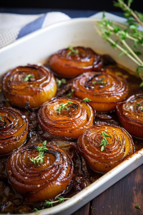 Balsamic Roasted Onions - That Oven Feelin