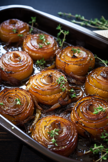 Balsamic Roasted Onions - That Oven Feelin