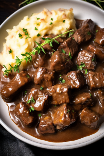 Beef Tips and Gravy - That Oven Feelin