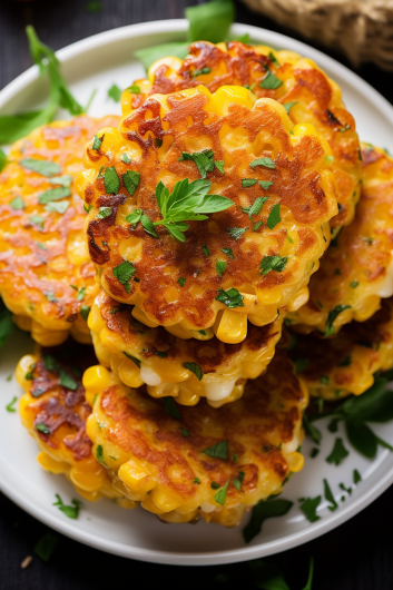 Cheesy Corn Fritters - That Oven Feelin