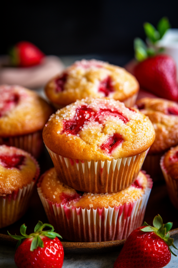 Fresh Strawberry Muffins That Oven Feelin
