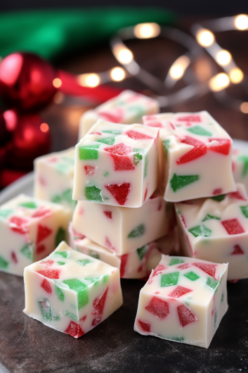 Easy Christmas Gumdrop Nougat Candy - That Oven Feelin