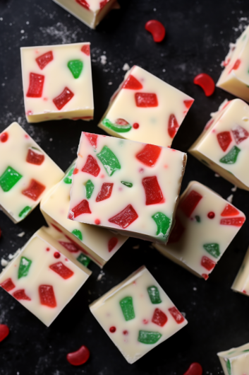 Easy Christmas Gumdrop Nougat Candy - That Oven Feelin