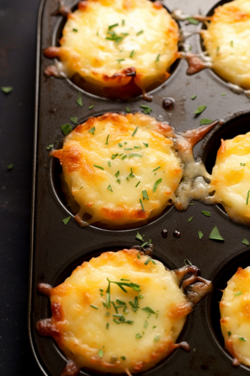 Mini Stacked Potato Gratins With Cheese - That Oven Feelin