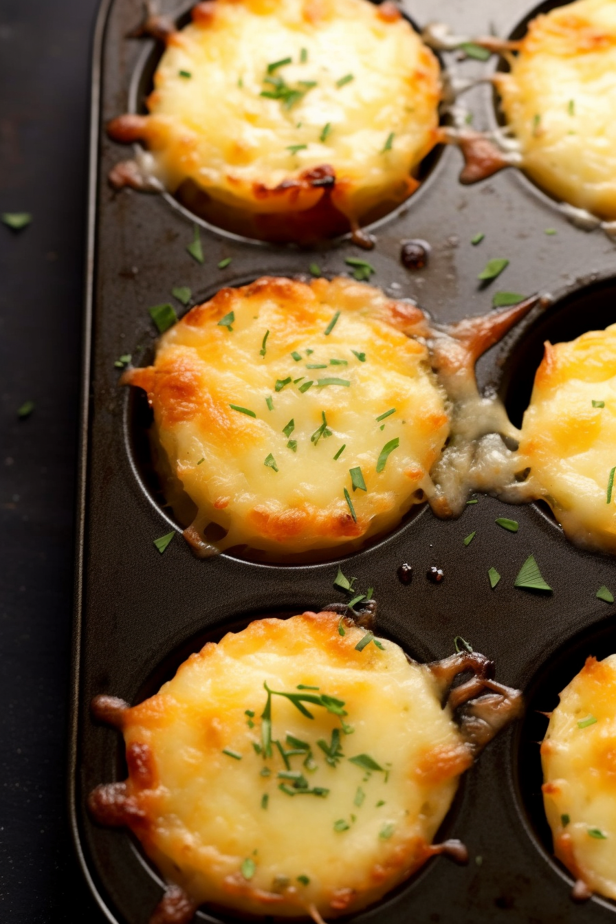 Mini Stacked Potato Gratins with Cheese - That Oven Feelin