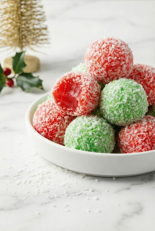 Mom’s Christmas Jello Balls