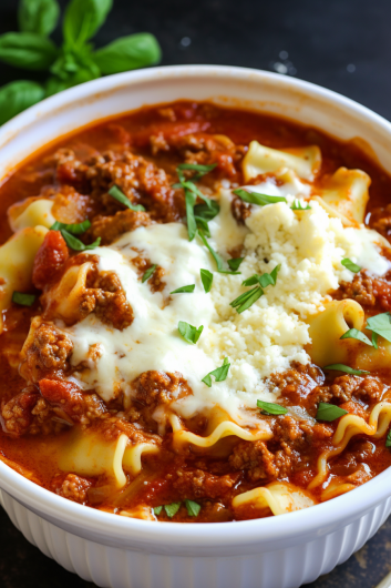 Crockpot Lasagna Soup - That Oven Feelin