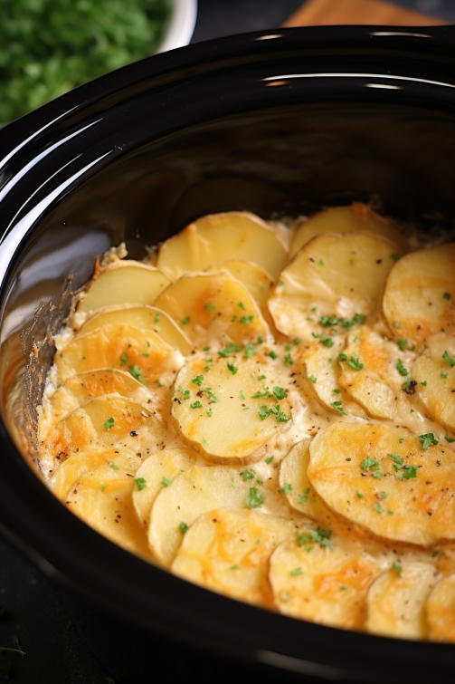 Slow Cooker Scalloped Potatoes - That Oven Feelin