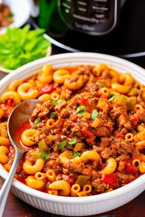 Slow Cooker American Goulash - That Oven Feelin