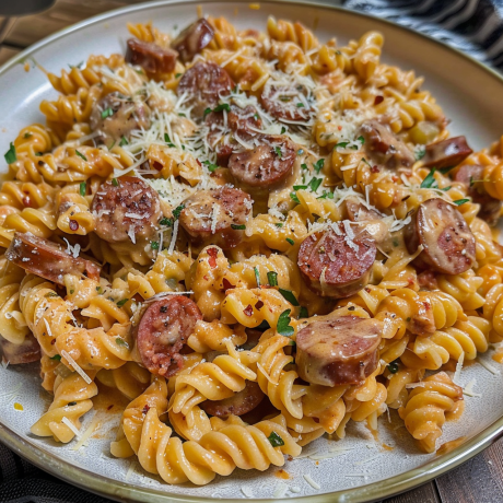 Creamy Smoked Sausage Pasta - That Oven Feelin