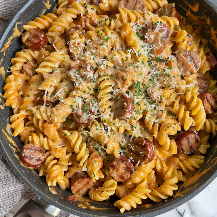 Creamy Smoked Sausage Pasta - That Oven Feelin