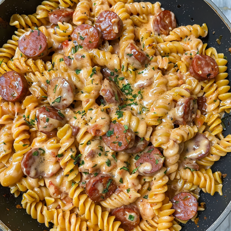 Creamy Smoked Sausage Pasta - That Oven Feelin