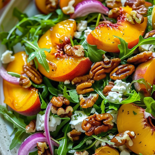 Peach Arugula Salad