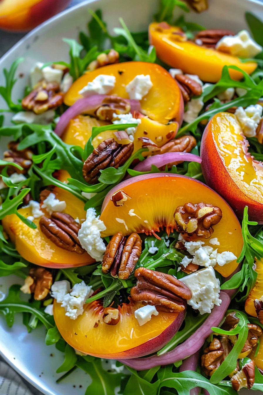 Peach Arugula Salad