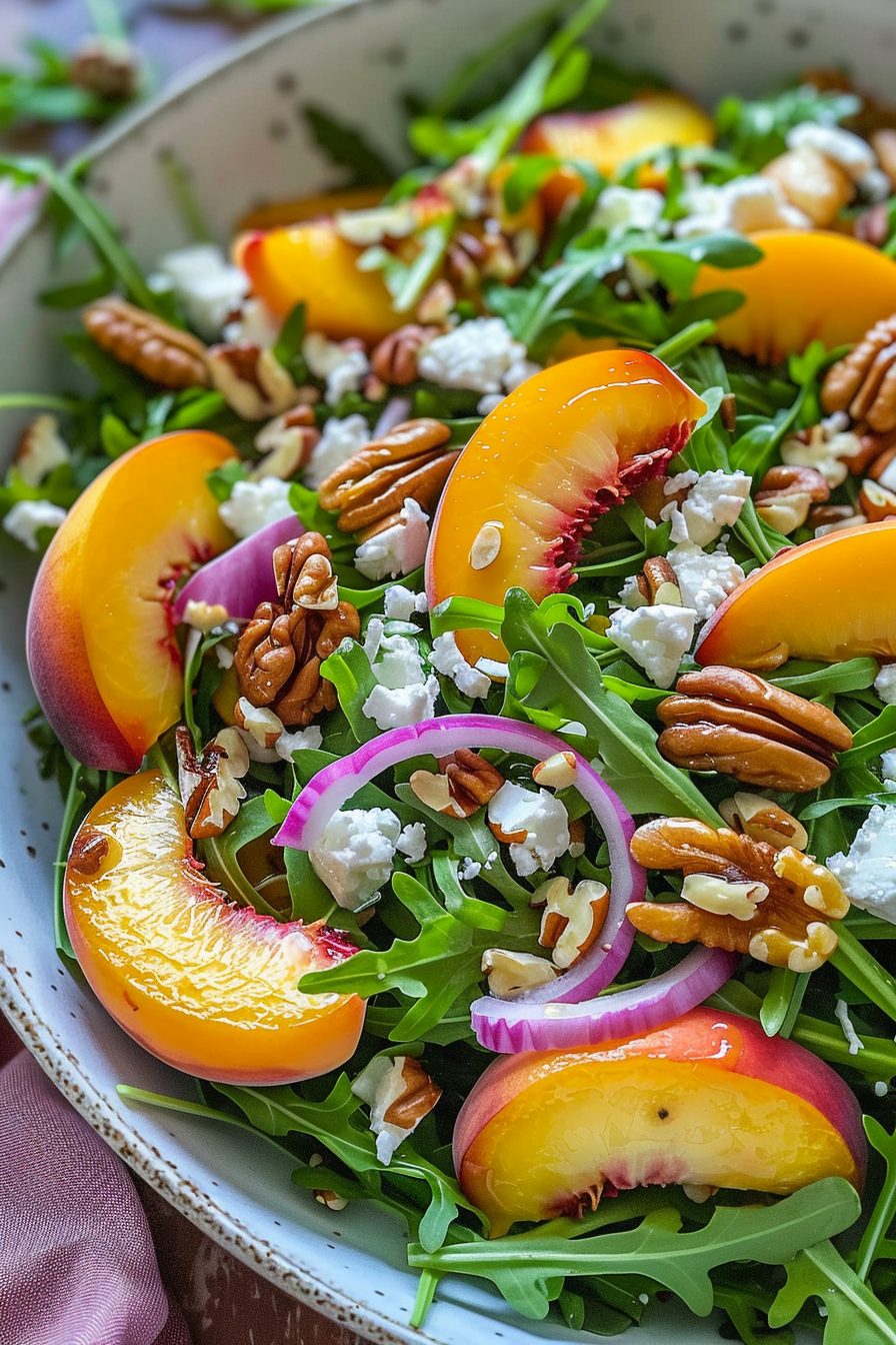 Peach Arugula Salad