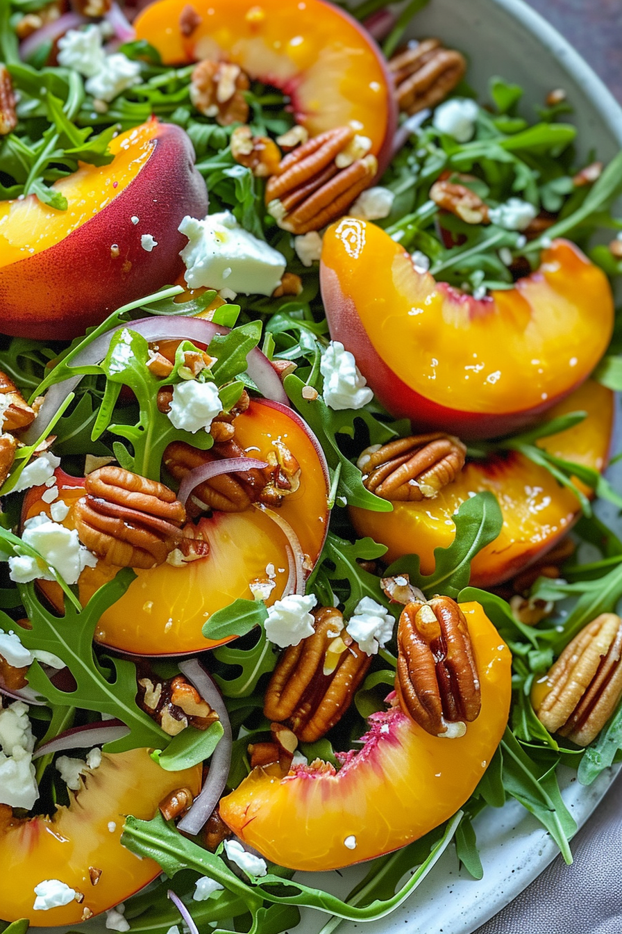 Peach Arugula Salad