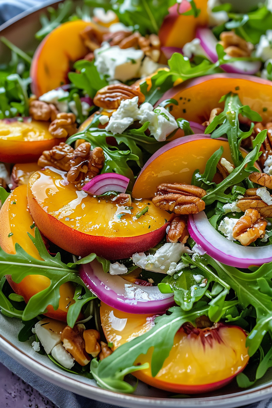 Peach Arugula Salad