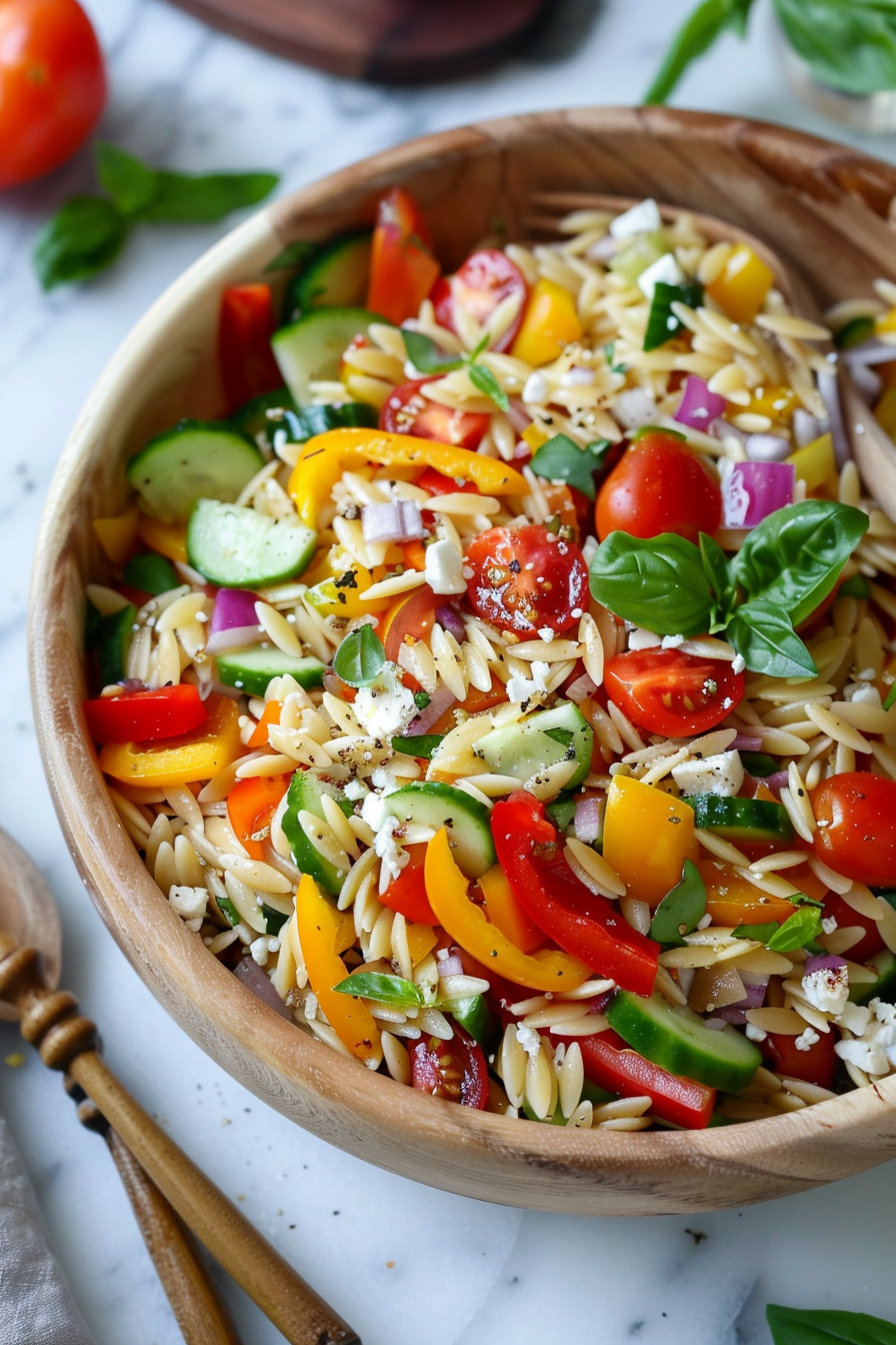 Rainbow Orzo Salad